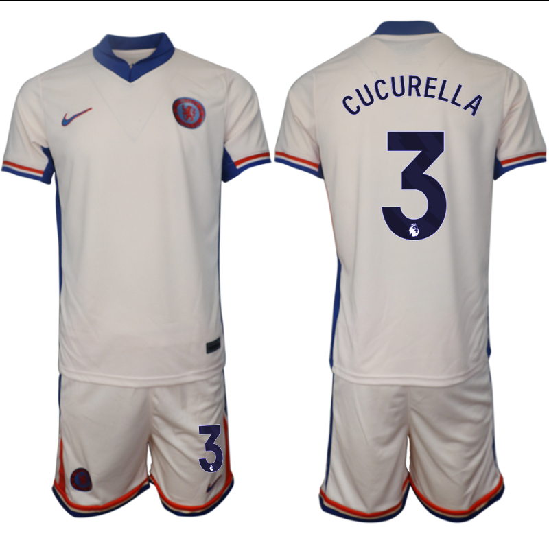 Men 2024-2025 Club Chelsea away Cream #3 Soccer Jersey->customized nfl jersey->Custom Jersey